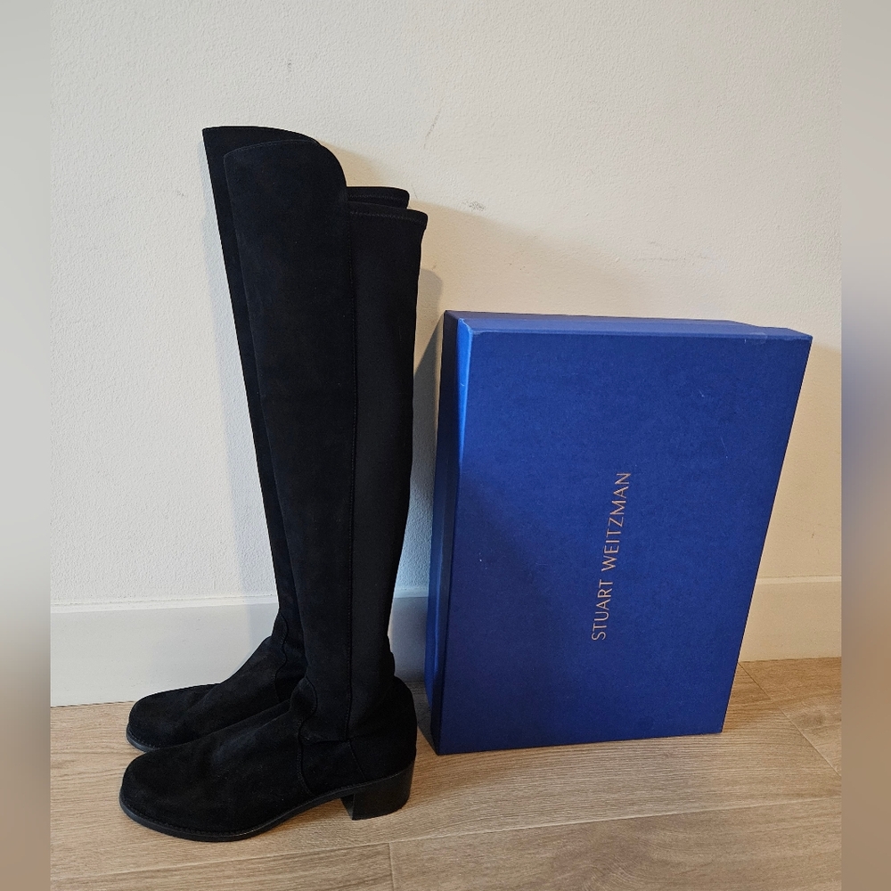Stuart Weitzman Reserve Over The Knee Boot, Size 7 (37.5), Black, Preowned
